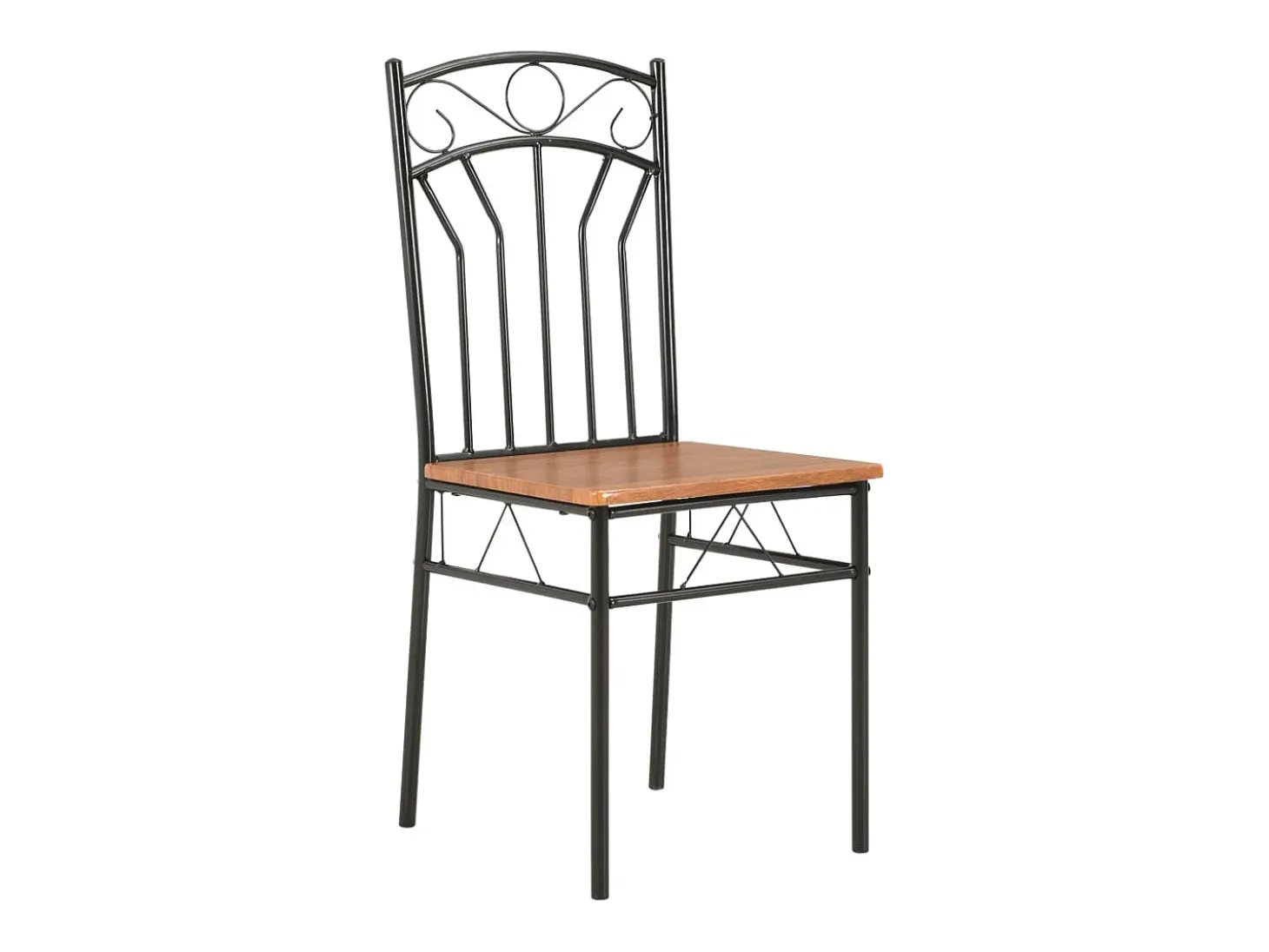 Juego de 2 sillas de comedor de MDF marrón