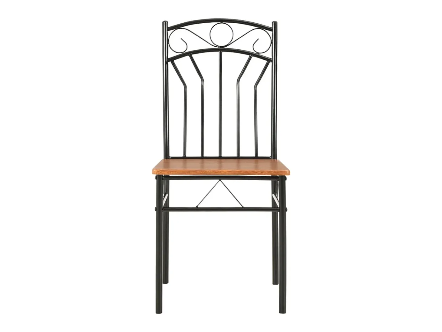 Juego de 2 sillas de comedor de MDF marrón