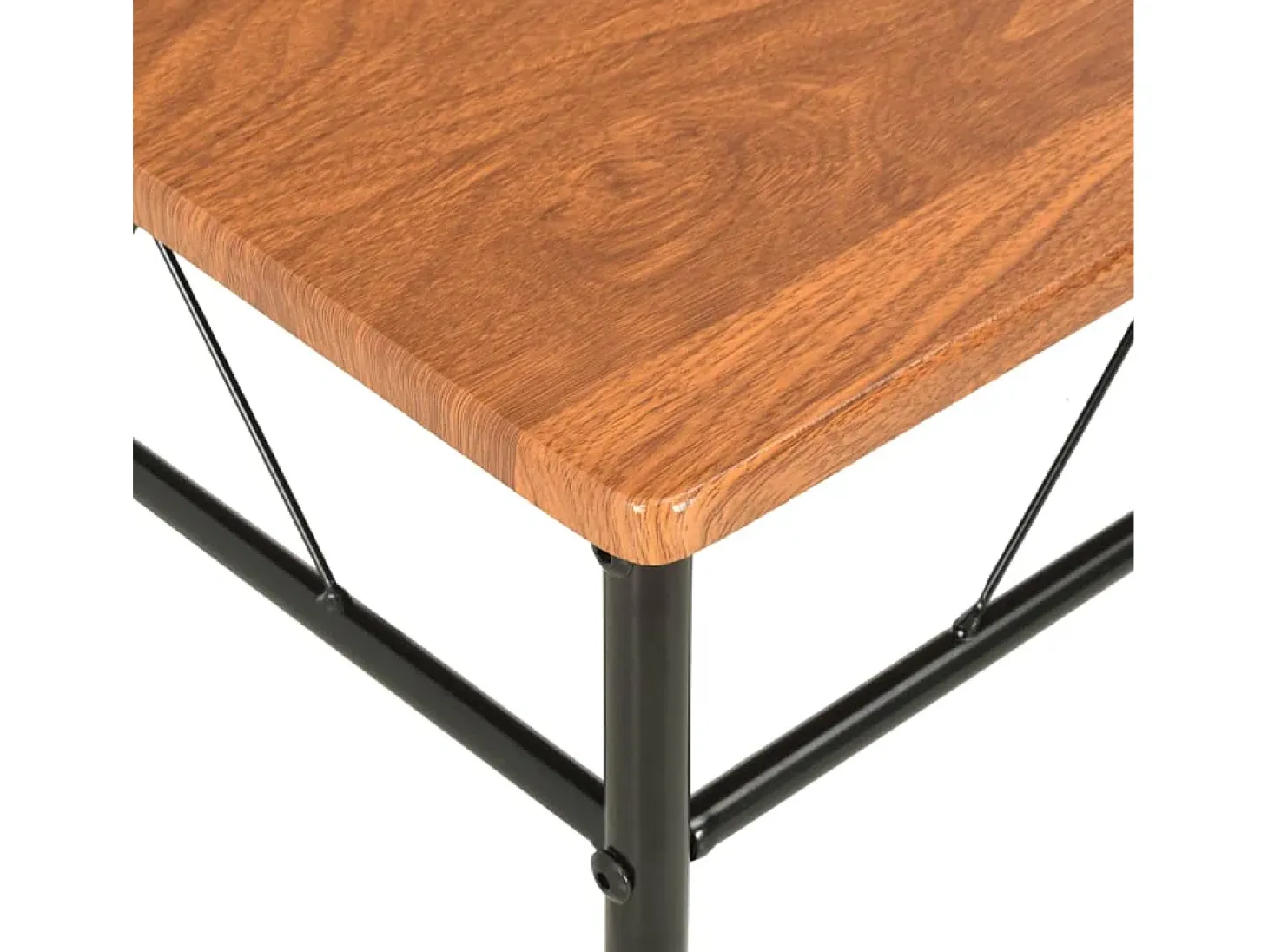 Juego de 2 sillas de comedor de MDF marrón