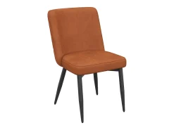 Juego de 4 sillas de comedor - 63 x 48 x 85 cm - para comedores/salones/cafeterías - Estilo moderno - Terciopelo - Rojo óxido