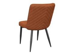 Juego de 4 sillas de comedor - 63 x 48 x 85 cm - para comedores/salones/cafeterías - Estilo moderno - Terciopelo - Rojo óxido