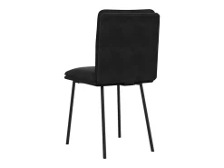 Juego de 2 sillas de comedor de terciopelo negro