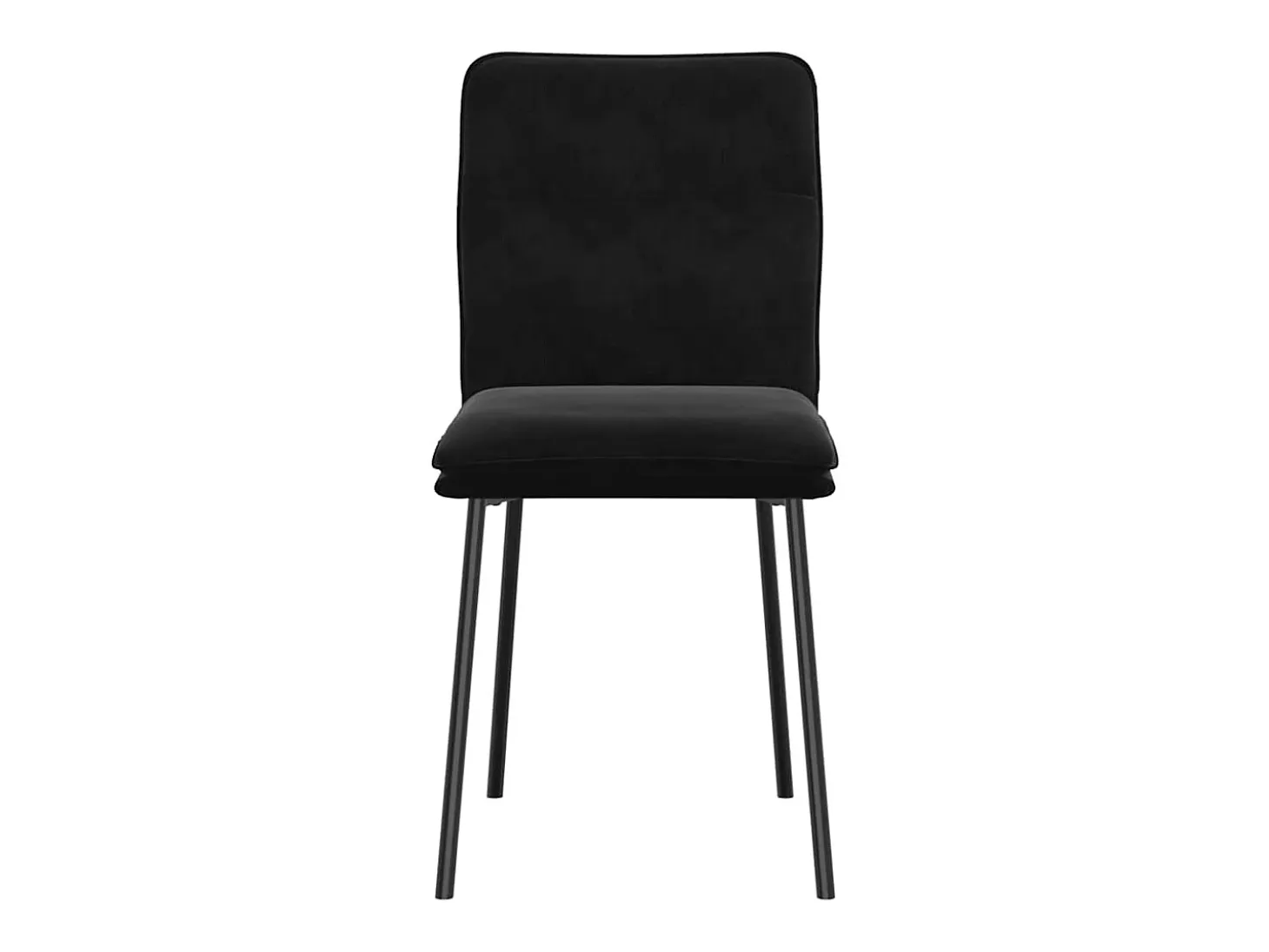 Juego de 2 sillas de comedor de terciopelo negro