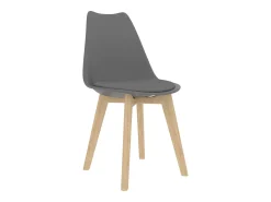 Juego de 2 Sillas de comedor plástico gris ES975902