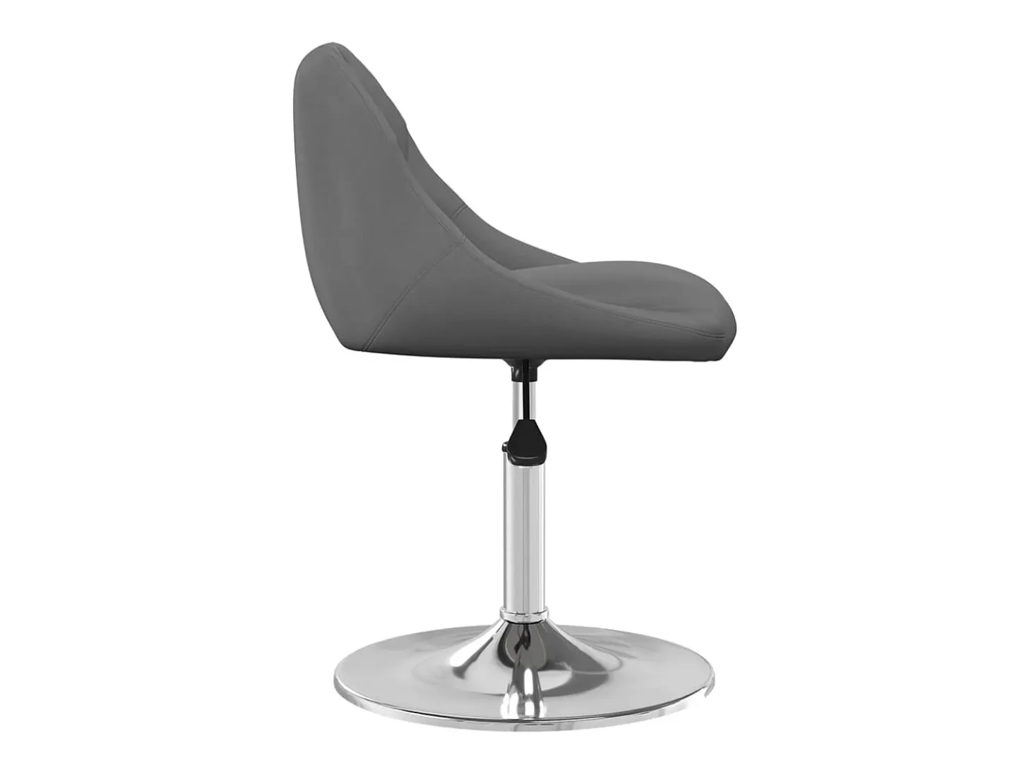 Juego de 2 sillas de comedor giratorias de terciopelo gris oscuro