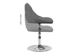 Juego de 2 sillas de comedor giratorias de terciopelo gris oscuro