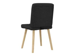 Juego de 2 sillas de comedor de tela negra