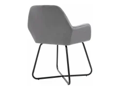 Juego de 2 Sillas de comedor terciopelo gris ES424464