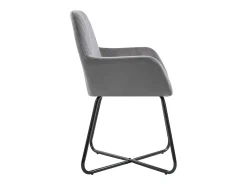 Juego de 2 Sillas de comedor terciopelo gris ES424464
