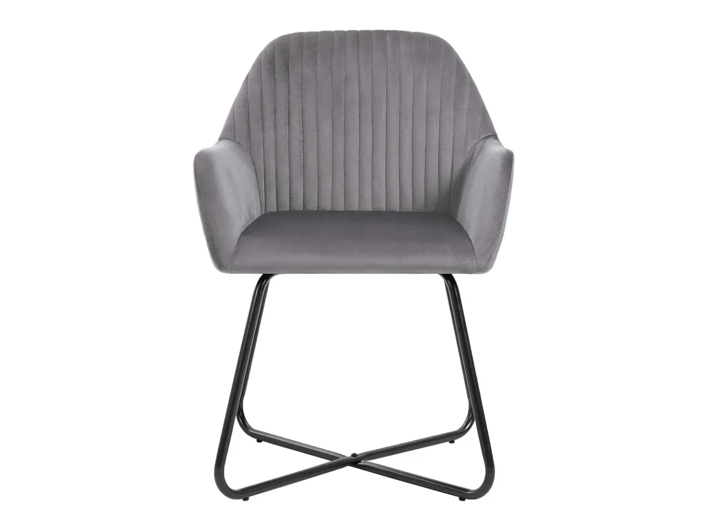 Juego de 2 Sillas de comedor terciopelo gris ES424464