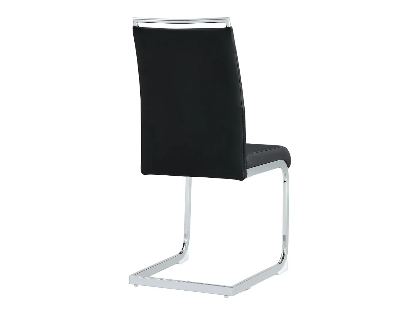 Juego de 6 sillas de comedor modernas, respaldo de piel sintética y lino, respaldo alto tapizado, diseño de rayas horizontales, color negro.