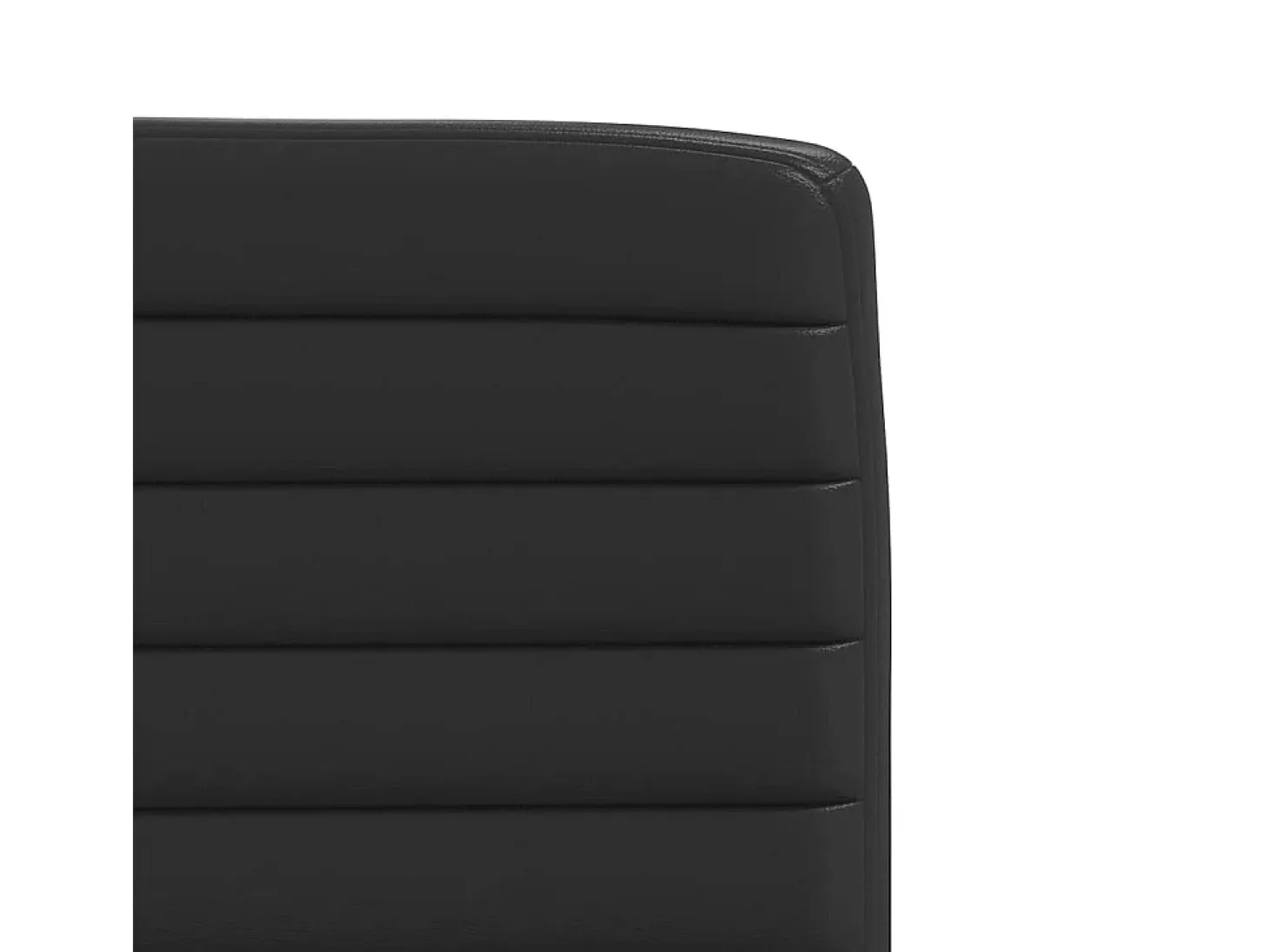 Juego de 4 sillas de comedor de piel sintética negra