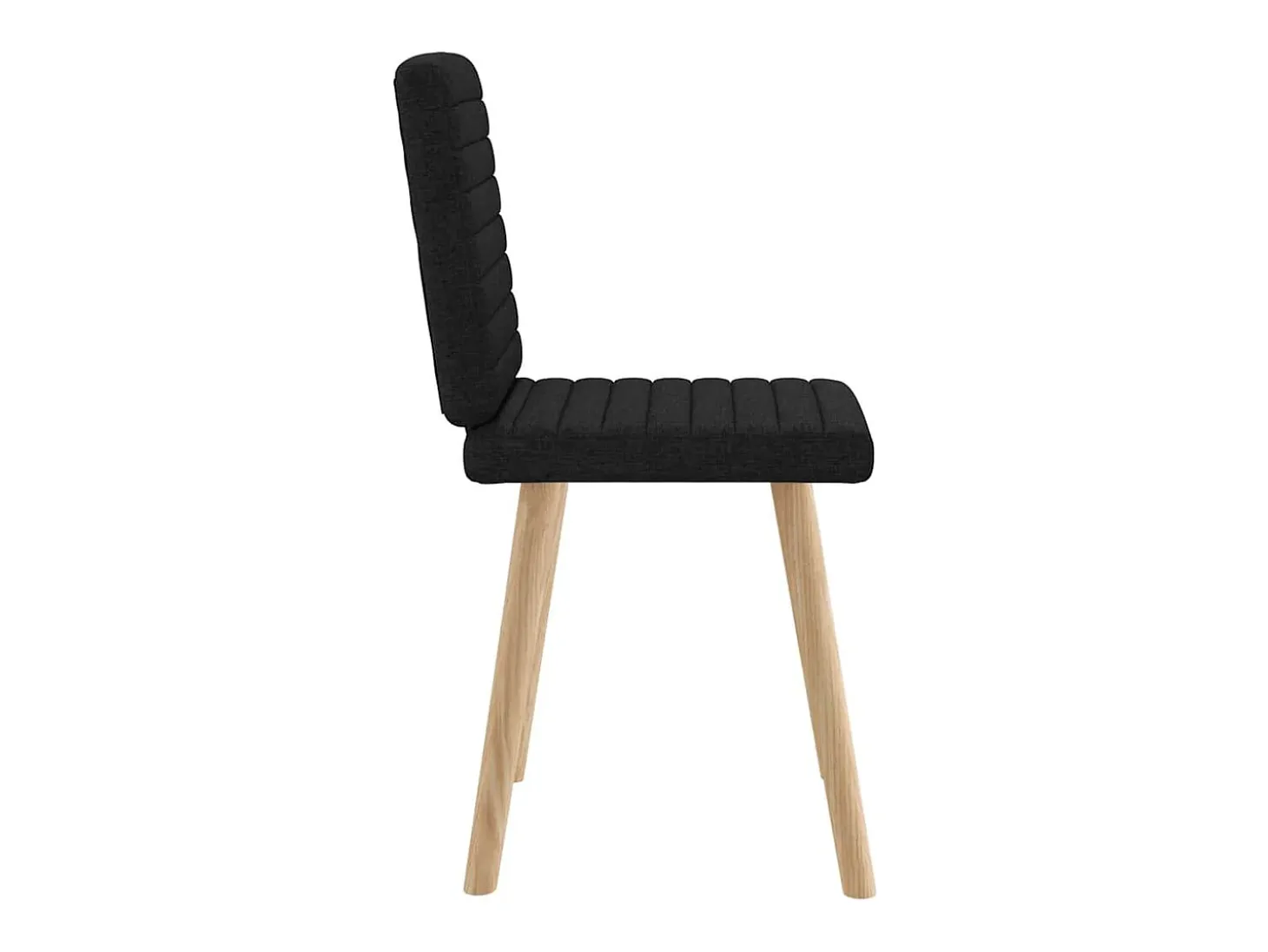 Juego de 2 sillas de comedor de tela negra