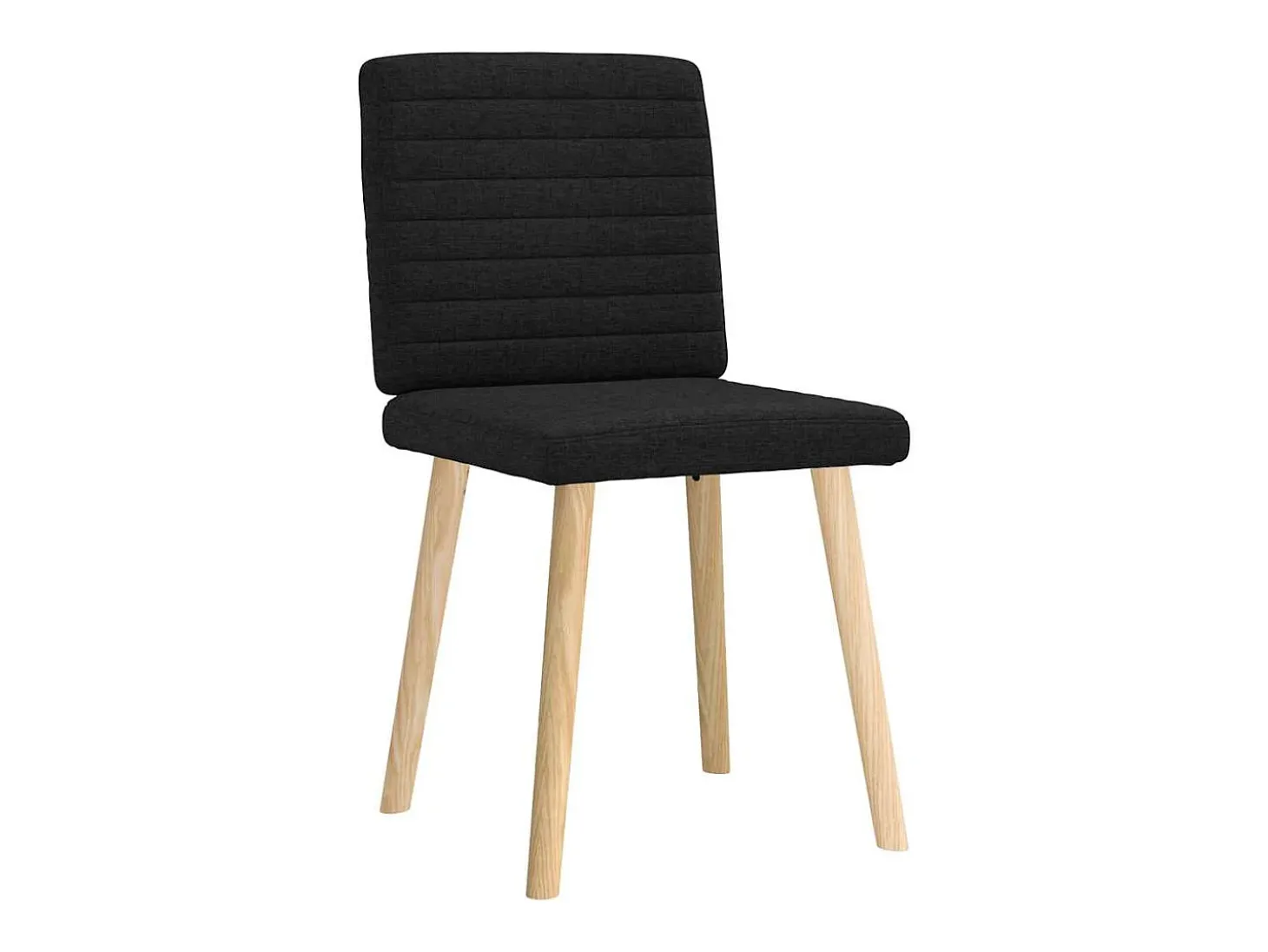 Juego de 2 sillas de comedor de tela negra