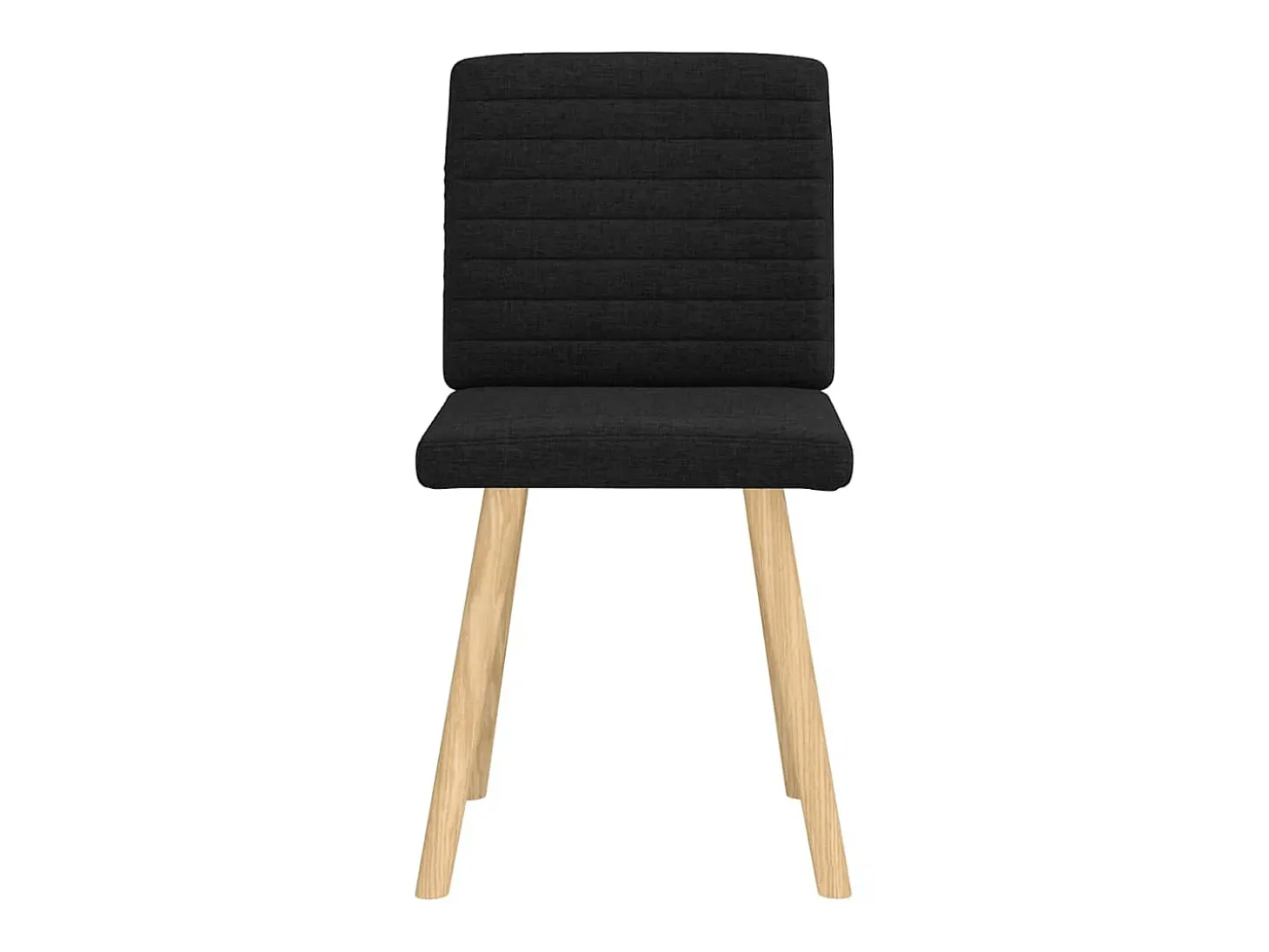 Juego de 2 sillas de comedor de tela negra