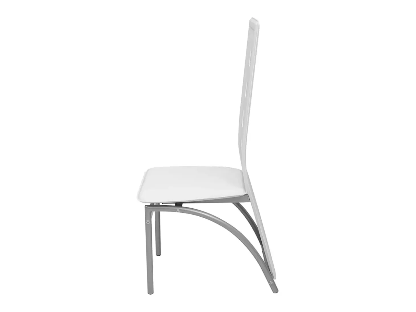 Juego de 4 Sillas de comedor cuero sintético blanco ES437955