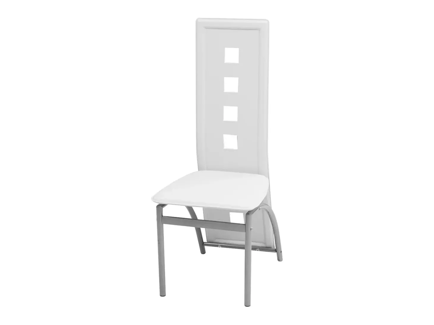 Juego de 4 Sillas de comedor cuero sintético blanco ES437955