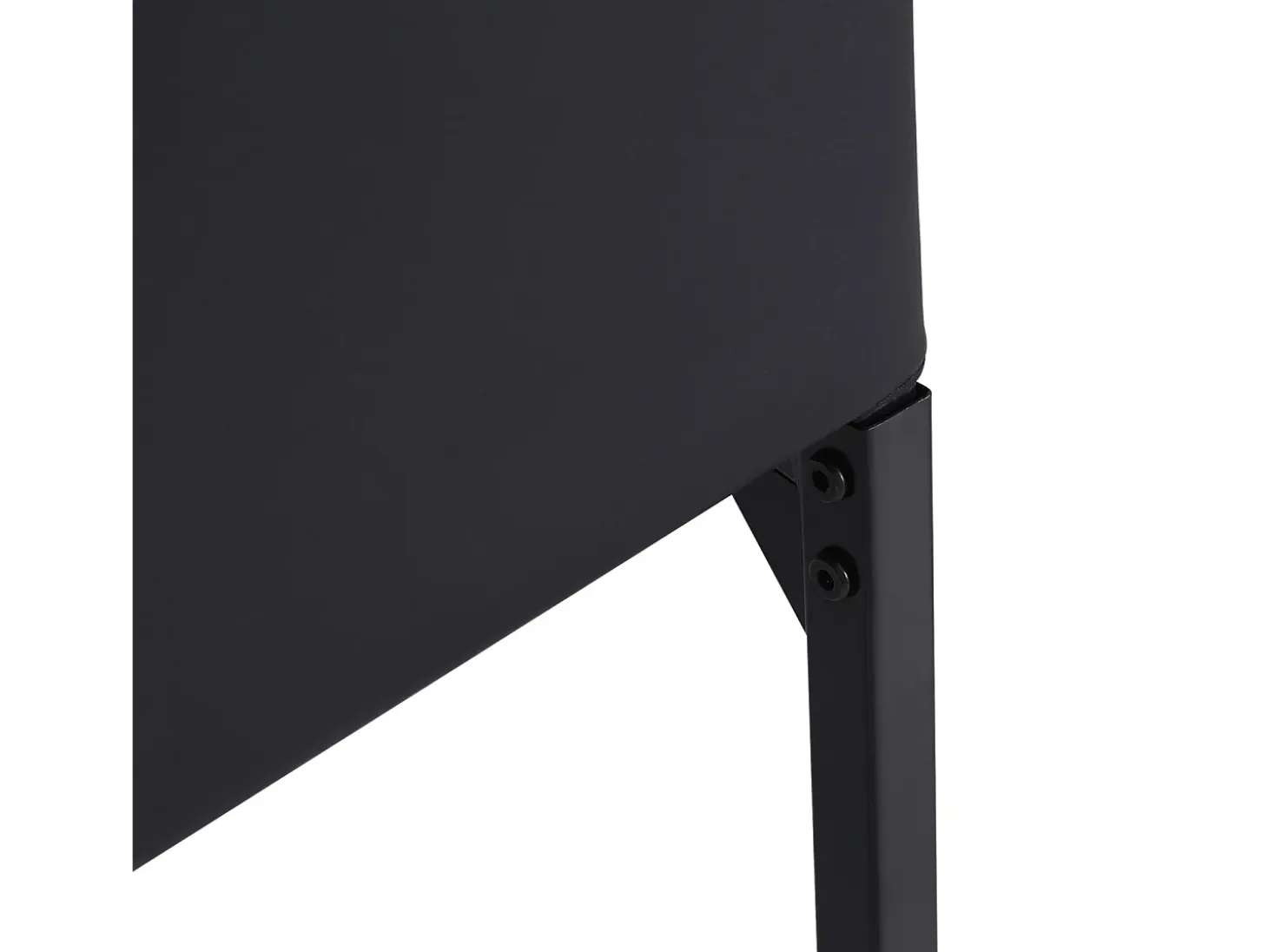 Juego de 4 sillas de comedor, sillas de cocina tapizadas con patas de acero, color negro