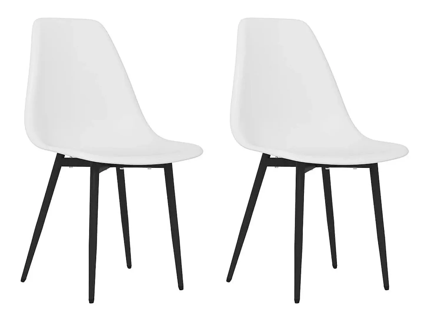 Juego de 2 Sillas de comedor blancas PP ES976670