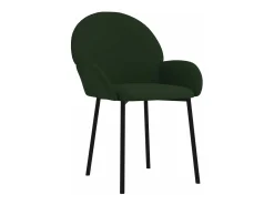 Juego de 2 Sillas de comedor terciopelo verde oscuro ES301690