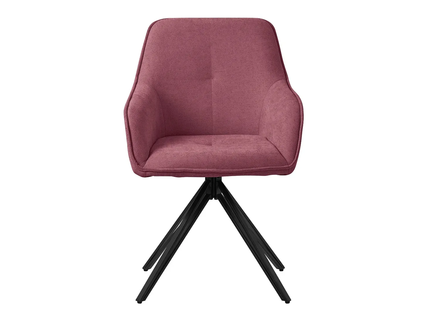 Juego de 2 sillas de comedor giratorias ML-Design en tela textil rosa viejo, silla de salón con reposabrazos/respaldo, silla giratoria de 360°