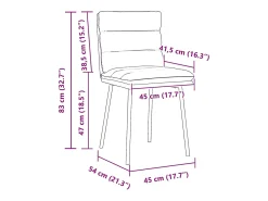 Juego de 6 sillas de comedor de terciopelo gris claro