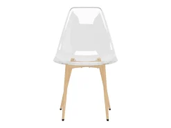 Juego de 4 sillas de comedor de PET transparente