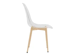 Juego de 4 sillas de comedor de PET transparente