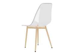 Juego de 4 sillas de comedor de PET transparente