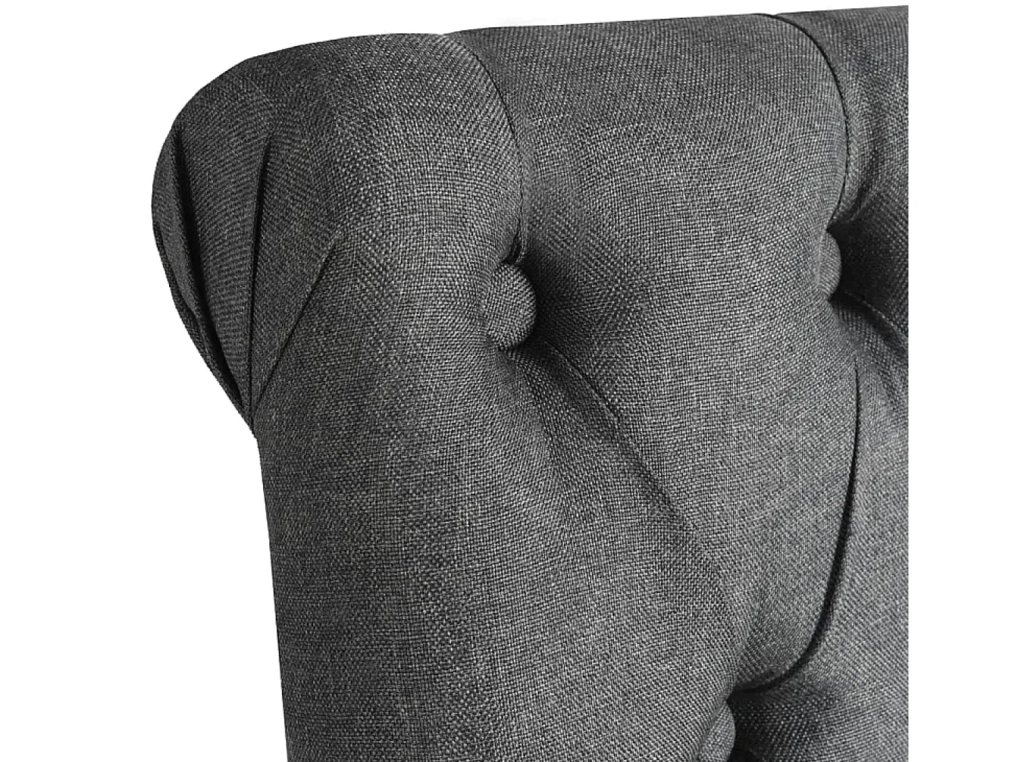 Juego de 4 sillas de comedor de tela gris oscuro