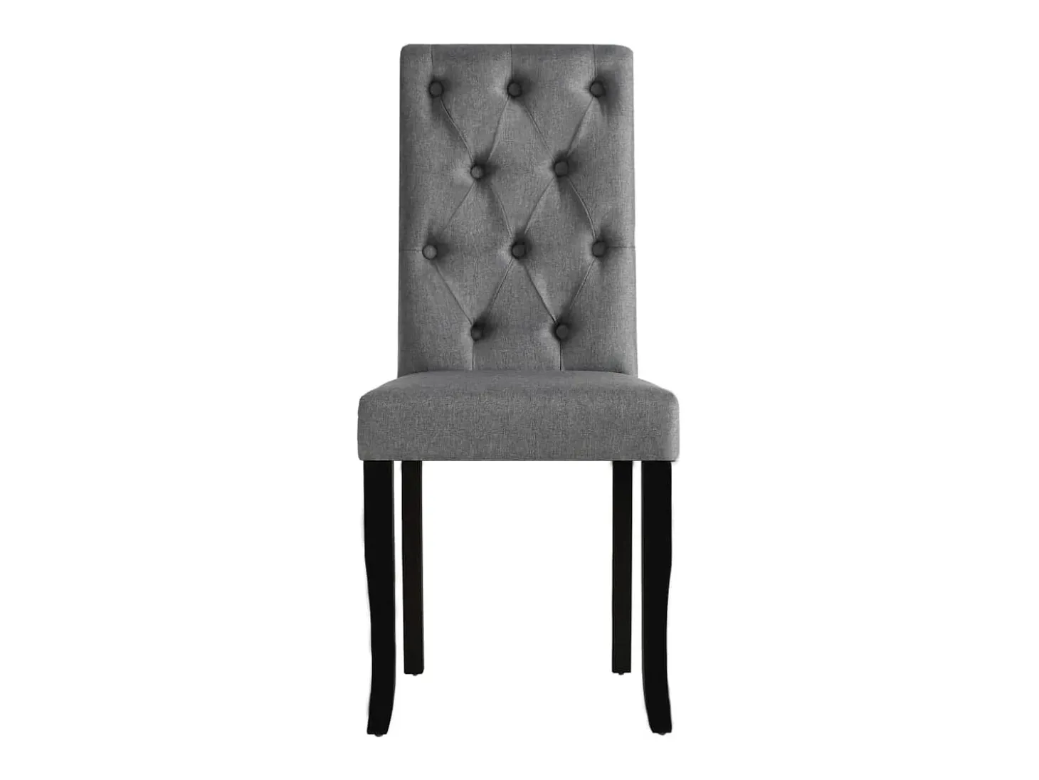 Juego de 4 sillas de comedor de tela gris oscuro