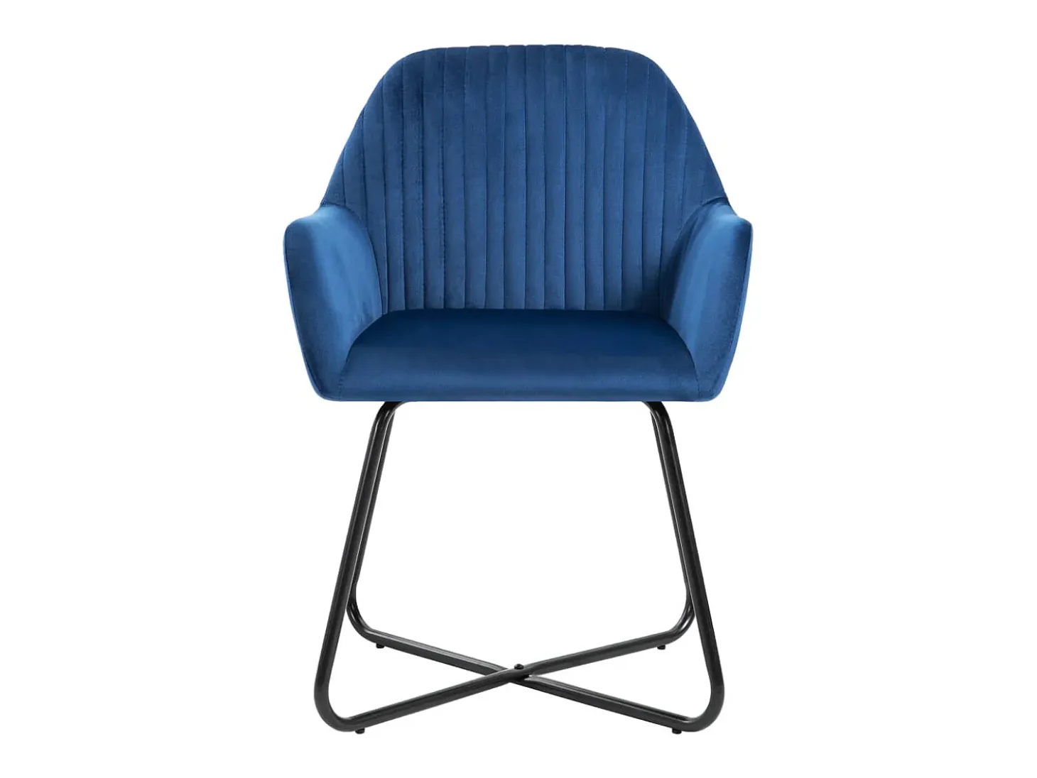 Juego de 2 Sillas de comedor terciopelo azul ES891876