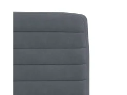Juego de 4 sillas de comedor en terciopelo gris oscuro