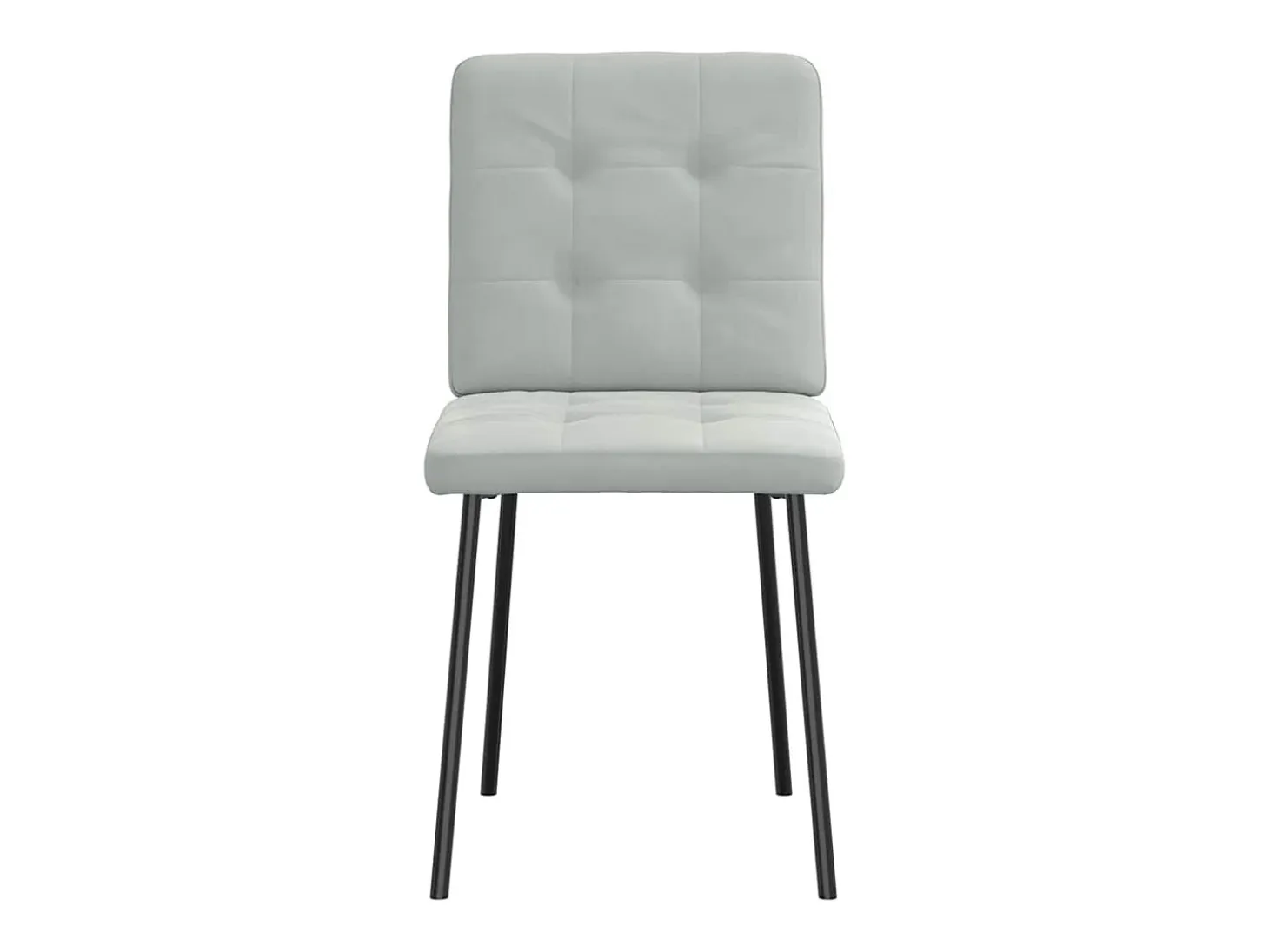 Juego de 4 sillas de comedor de terciopelo gris claro