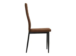 Juego de 2 sillas de comedor de tela marrón