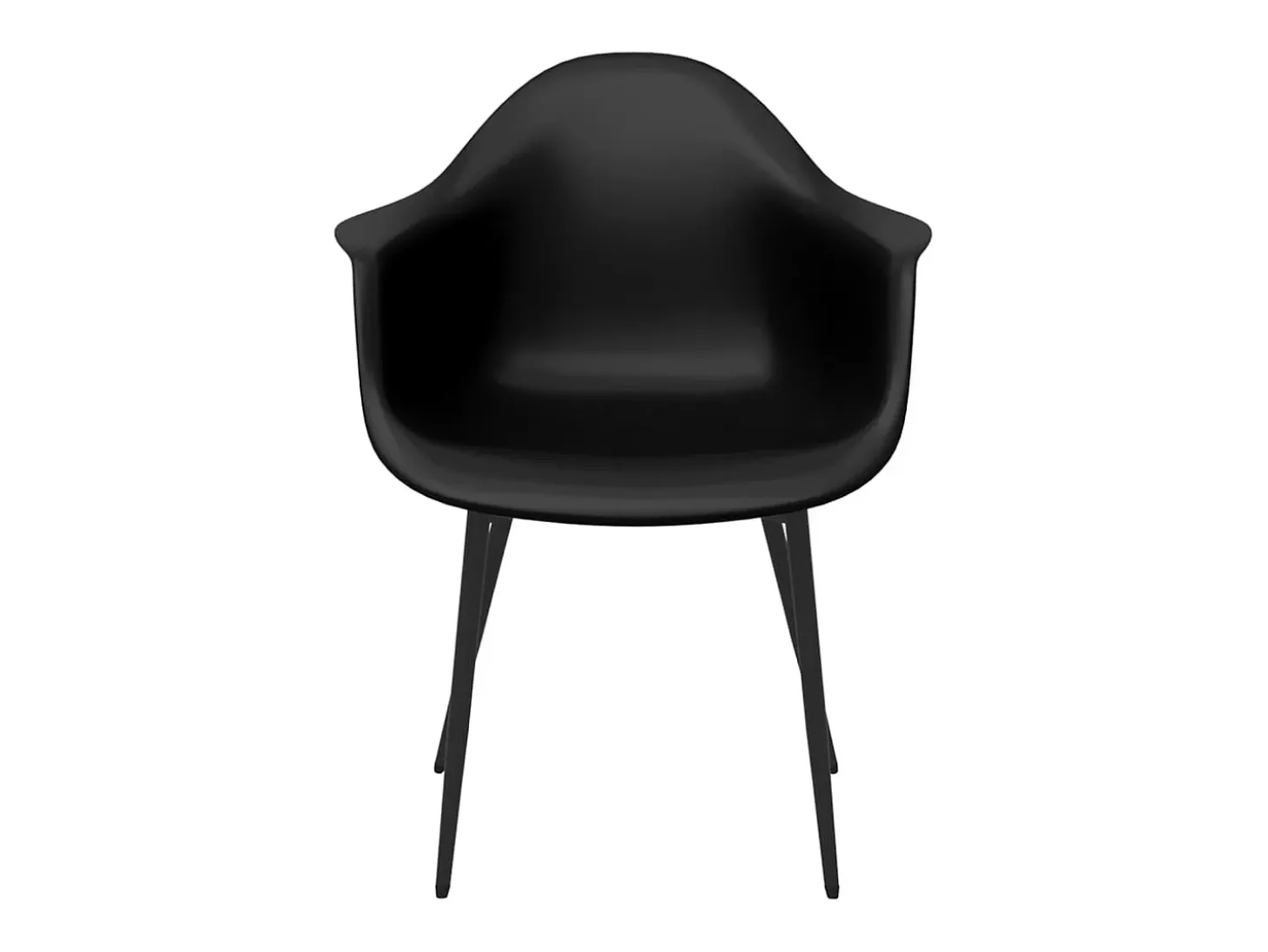 Juego de 4 Sillas de comedor negras PP ES241771