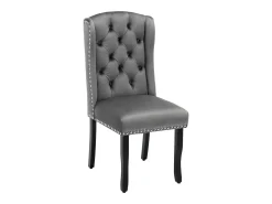 Juego de 6 sillas de comedor de terciopelo, sillones con patas de roble, diseño moderno, gris (L 103,68 x An 50,29 x Al 46,36 cm)