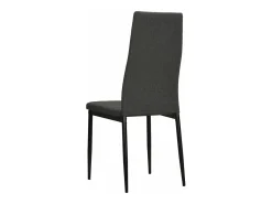 Juego de 2 Sillas de comedor tela gris oscuro ES388606
