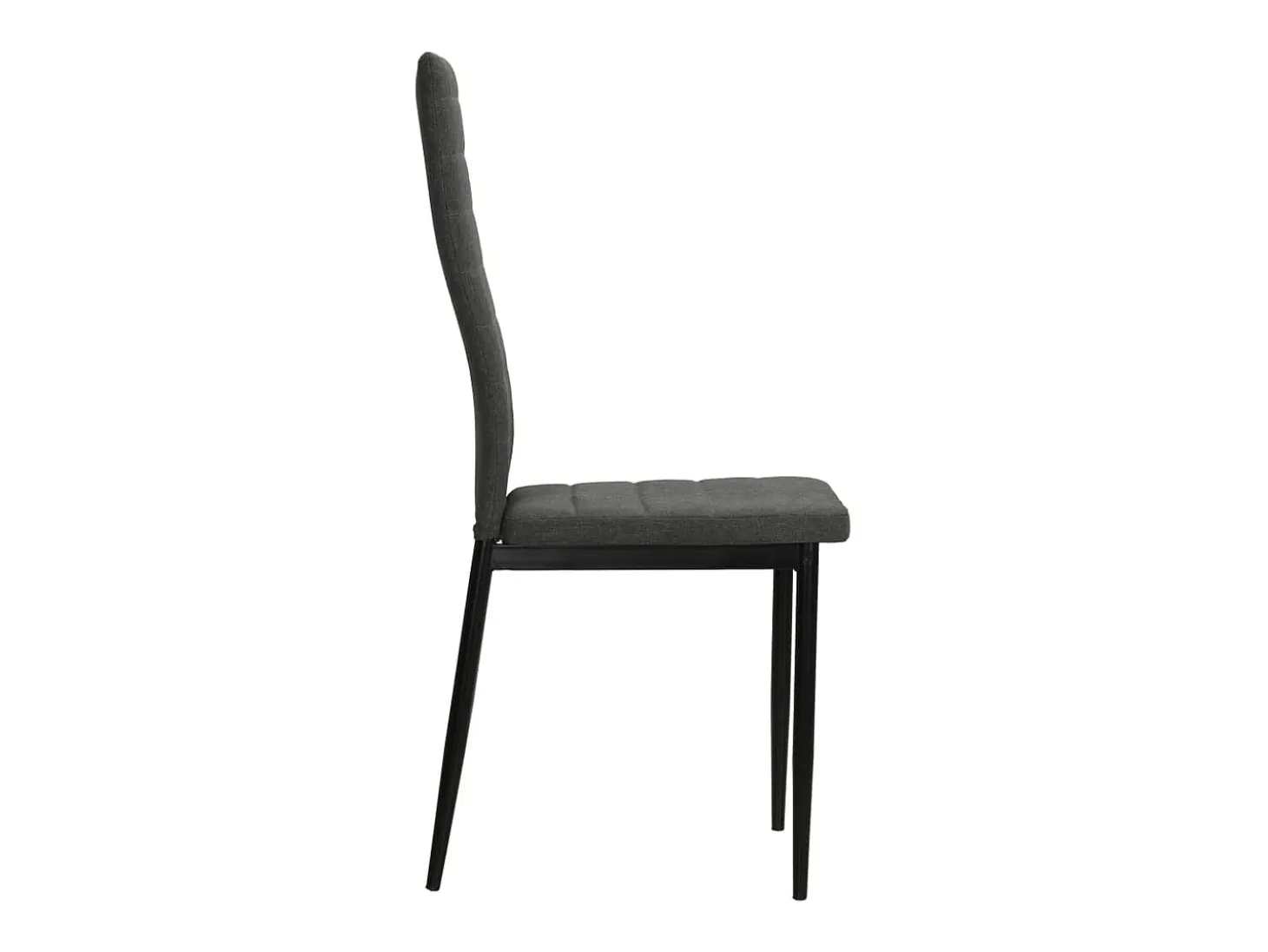 Juego de 2 Sillas de comedor tela gris oscuro ES388606