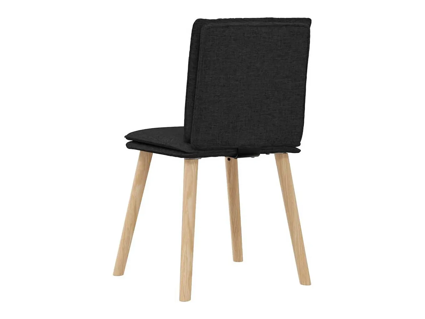 Juego de 6 sillas de comedor de tela negra