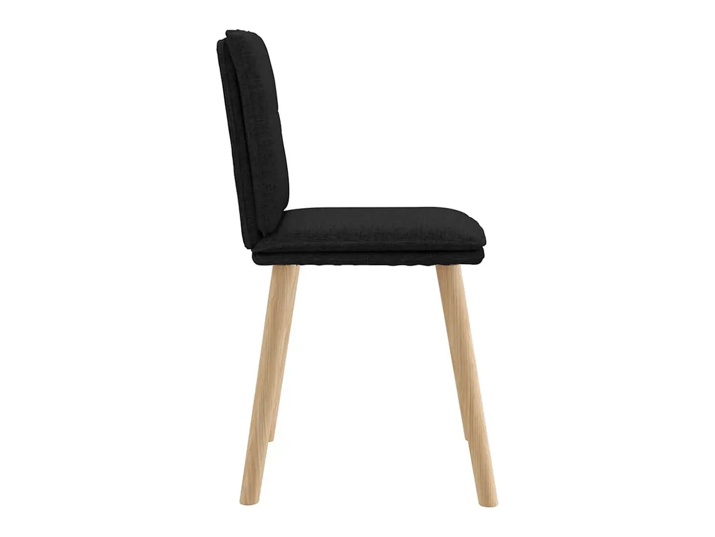 Juego de 6 sillas de comedor de tela negra