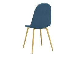 Juego de 4 sillas de comedor de terciopelo azul