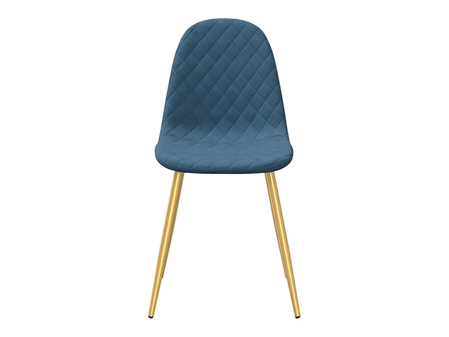 Juego de 4 sillas de comedor de terciopelo azul
