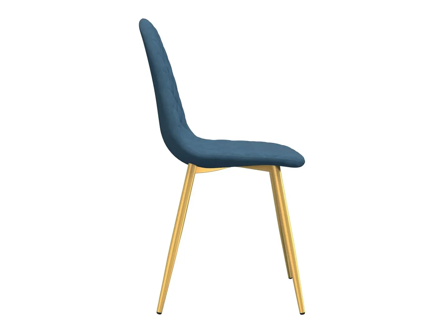 Juego de 4 sillas de comedor de terciopelo azul