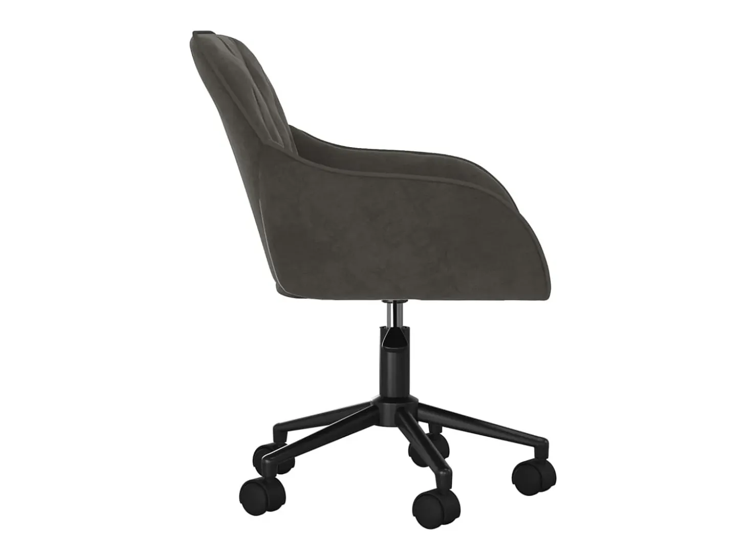 Juego de 2 Sillas de comedor giratorias terciopelo gris oscuro ES291475