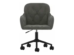 Juego de 2 Sillas de comedor giratorias terciopelo gris oscuro ES291475