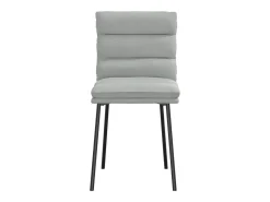 Juego de 2 sillas de comedor en terciopelo gris claro