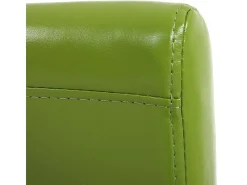 Juego de 6 sillas de comedor Littau de piel sintética, polipiel, verde, patas oscuras