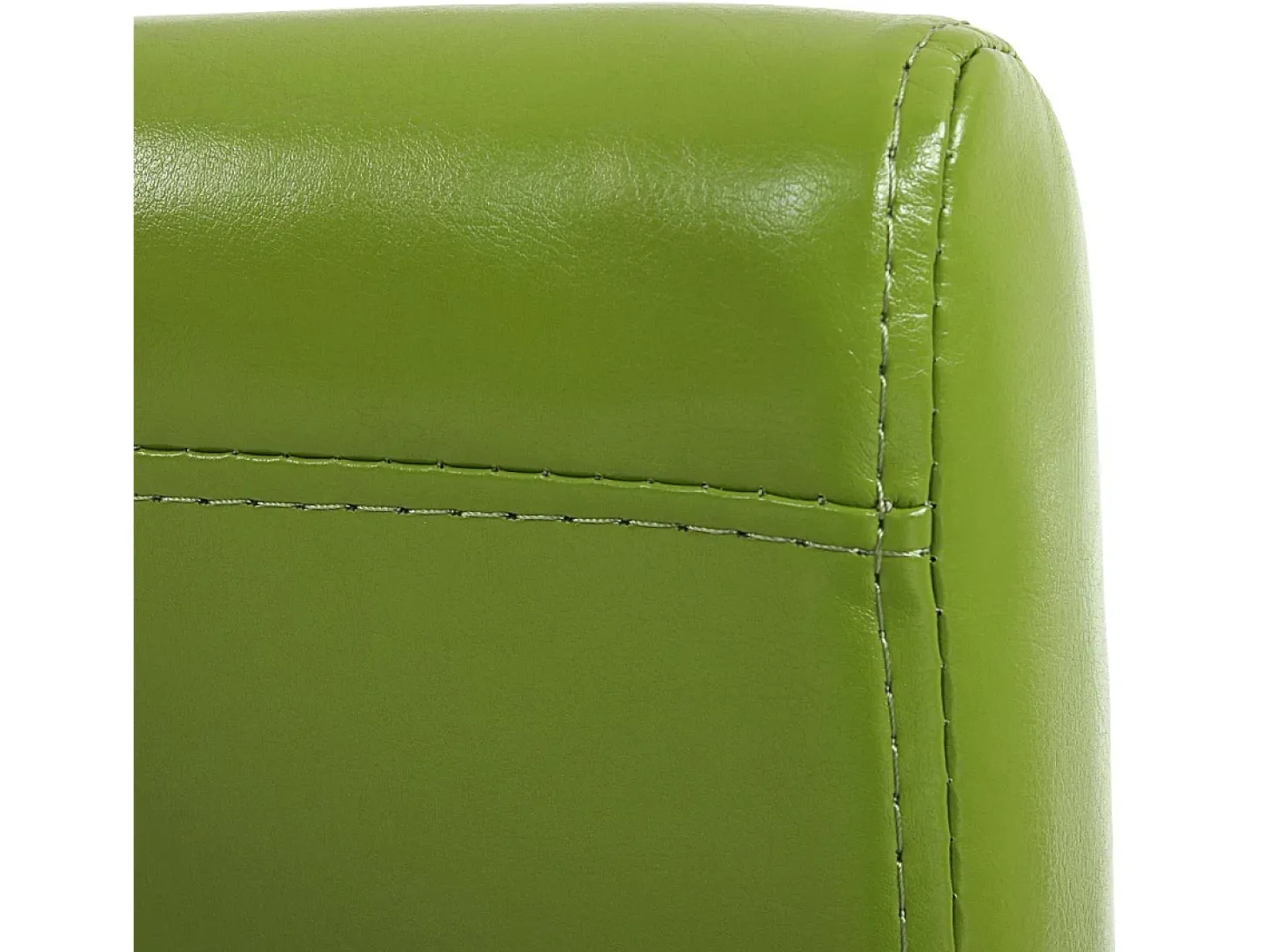 Juego de 6 sillas de comedor Littau de piel sintética, polipiel, verde, patas oscuras