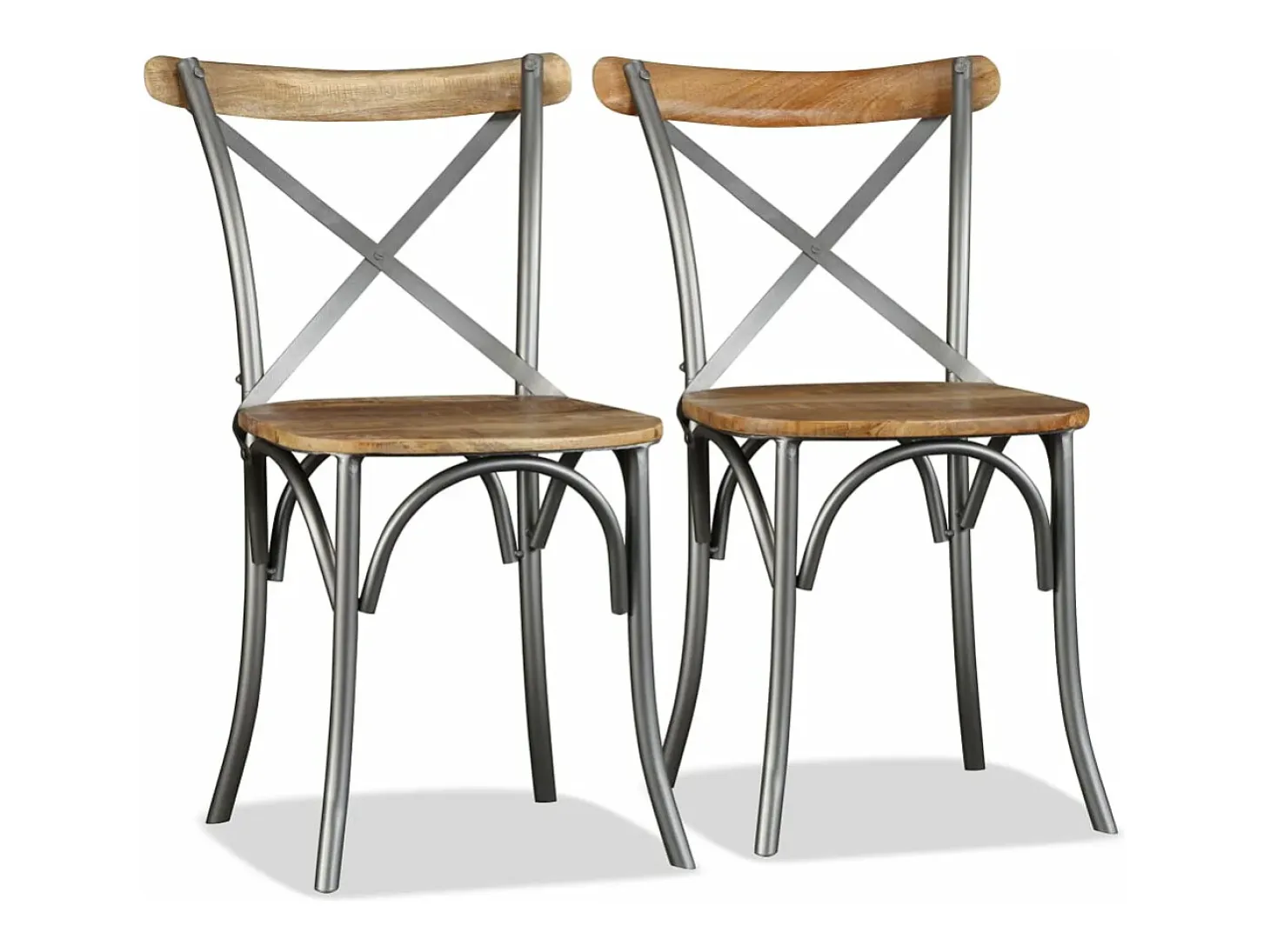 Juego de 2 Sillas de comedor madera maciza de mango ES968508